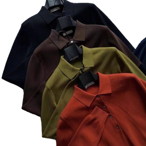 Knitted Long Sleeve Casual Bottoming Shirt - Image 3