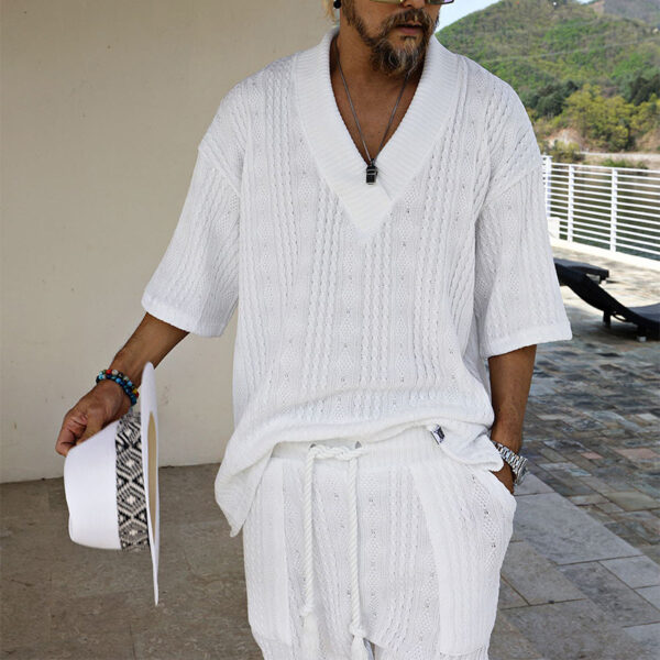 Casual Suit Men's Summer Loose Short Sleeve Tops And  Shorts - Image 6