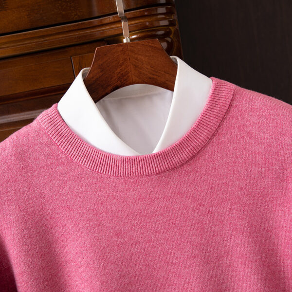 Round Neck Pullover Bottoming Shirt Casual Business Loose Long Sleeve Sweater - Image 8