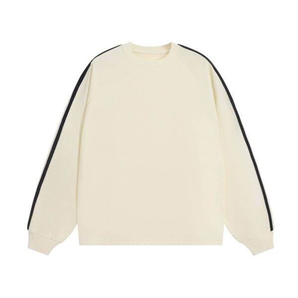 American-style Retro Three-bar Long-sleeved T-shirt For Men - Image 9