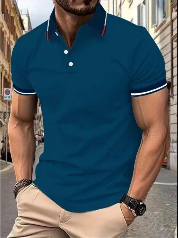 Plain Printing Series Men's Casual Short Sleeve - Image 2