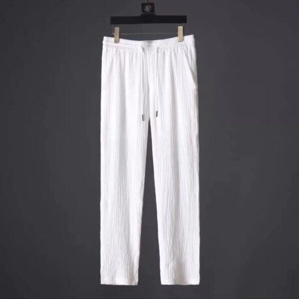 Leisure Suit Summer Loose Short Sleeve Top And Drawstring Trousers Fashion Mens Clothing - Image 2