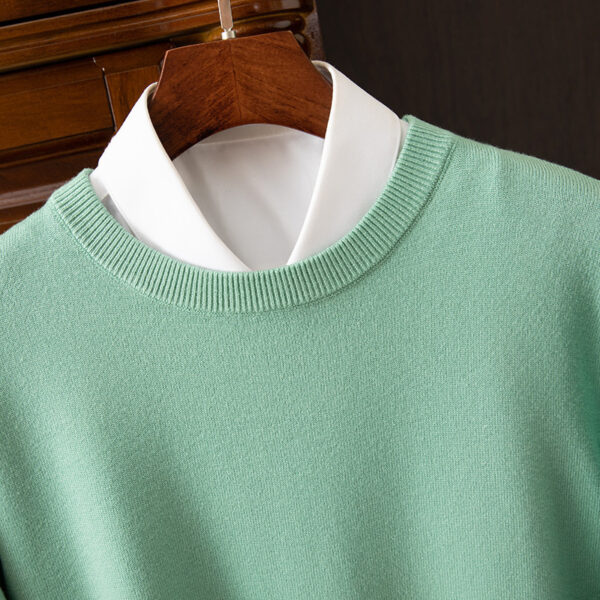 Round Neck Pullover Bottoming Shirt Casual Business Loose Long Sleeve Sweater - Image 4