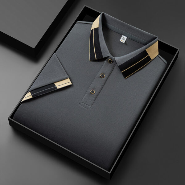 Men's Casual All-matching Summer Lapels Short Sleeve - Image 3