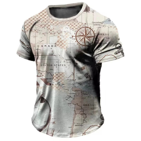 Men's Casual Loose Short Sleeves T-shirt Round Neck - Image 7