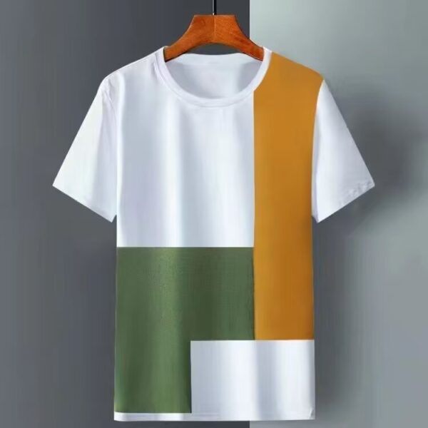 Summer Ice Silk Short Sleeve T-shirt Men - Image 7