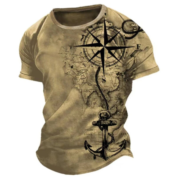Men's Casual Loose Short Sleeves T-shirt Round Neck - Image 4