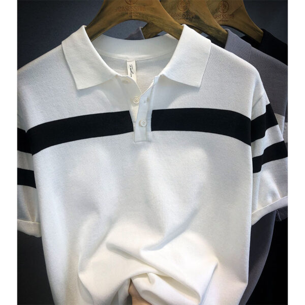 Polo Shirt Lapel Short-sleeved Sweater - Image 3