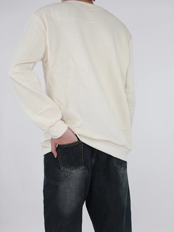 Export Quality English European And American Sizes Jacquard Round Neck Hoodie For Men And Women - Image 3