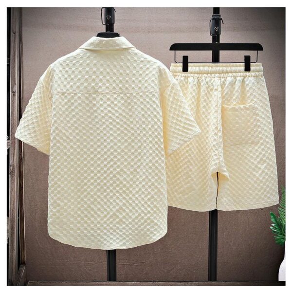 Youth Summer Suit Men's Loose Casual Shirt Short-sleeved Shorts - Image 6