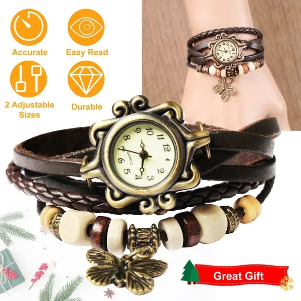 Vintage Women's Watch Bohemian Handmade Leather Watch - Image 5