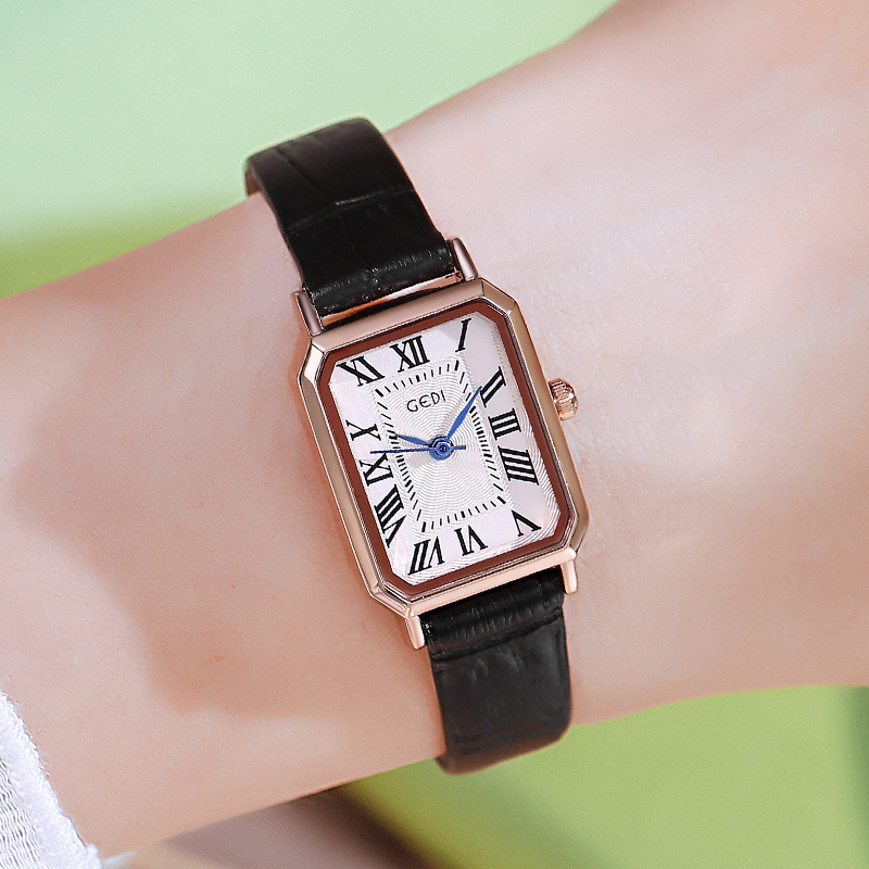 Women's All-match Waterproof Retro Small Square Watch - Image 9