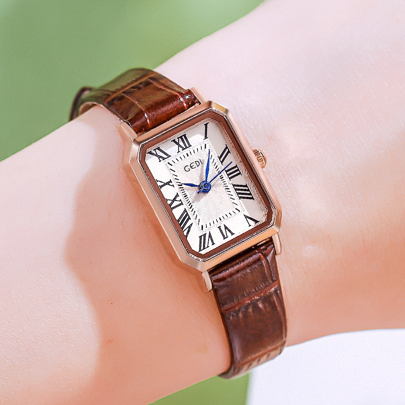 Women's All-match Waterproof Retro Small Square Watch - Image 6