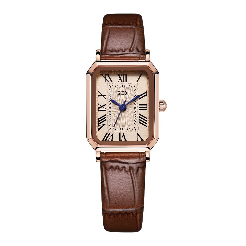 Women's All-match Waterproof Retro Small Square Watch - Image 7