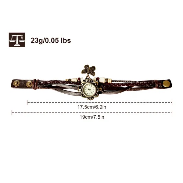 Vintage Women's Watch Bohemian Handmade Leather Watch - Image 4