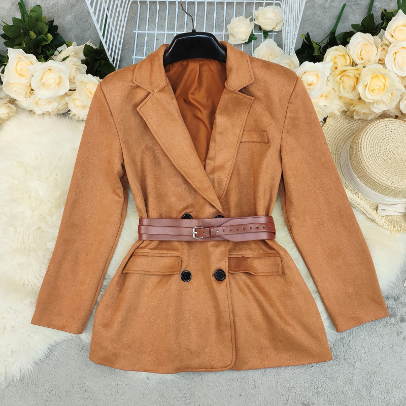 Women's Fashion Temperament Deerskin Velvet Small Suit Jacket - Image 2