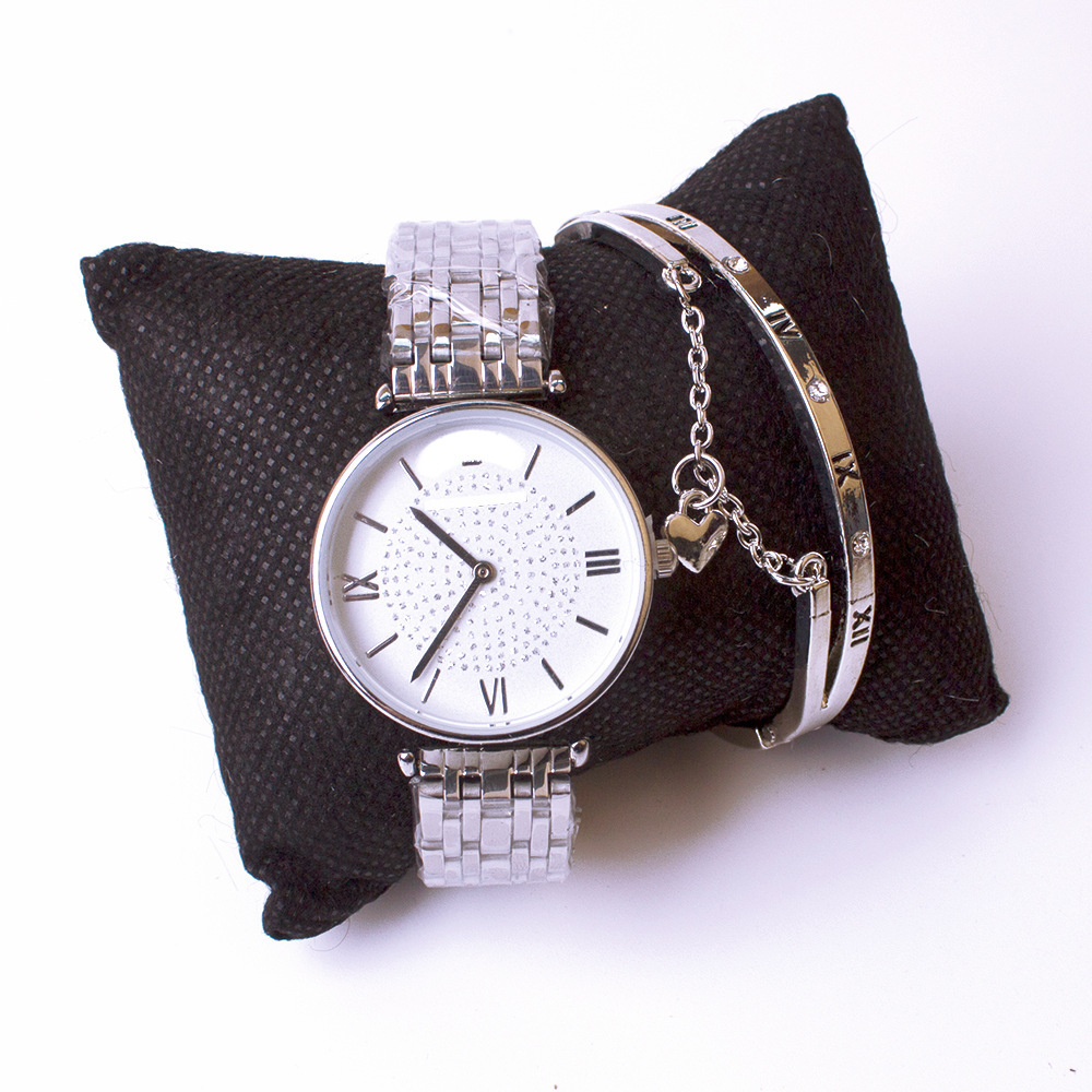 Wrist Watches Douyin The Same Gypsophila Watch Set Wechat Ladies Watch Bracelet Two-piece Set - Image 5