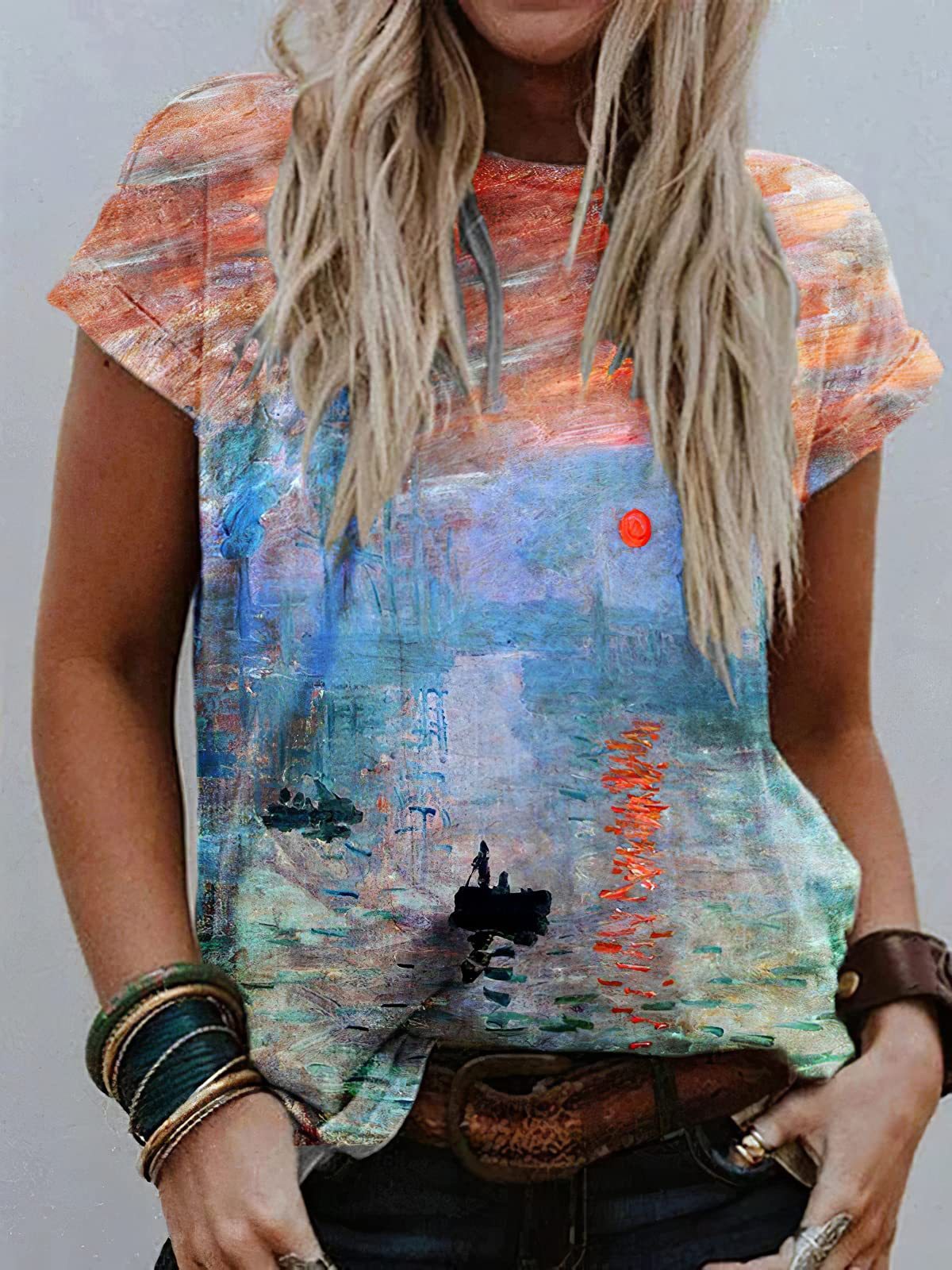 Women's Loose And Casual Fashion Fresh Print T-shirt - Image 10