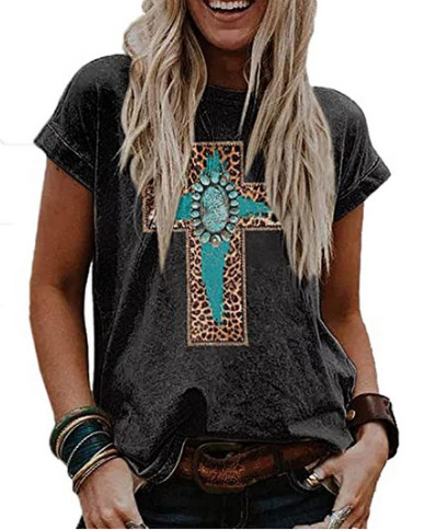 Women's Loose And Casual Fashion Fresh Print T-shirt - Image 7