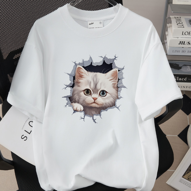 Womens Trendy Stylish Cotton Short-sleeve Top - Image 3