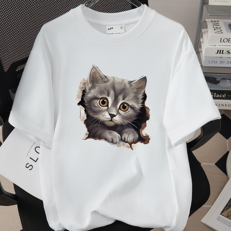 Womens Trendy Stylish Cotton Short-sleeve Top - Image 8