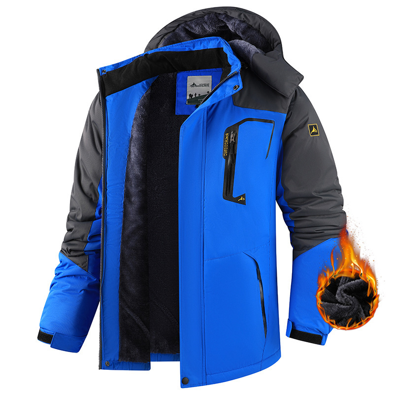 Warm Fleece Outdoor Windproof Mountaineering Cotton Jacket - Image 10