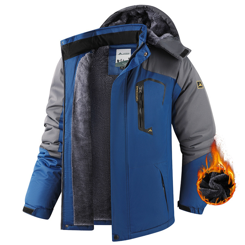 Warm Fleece Outdoor Windproof Mountaineering Cotton Jacket - Image 5