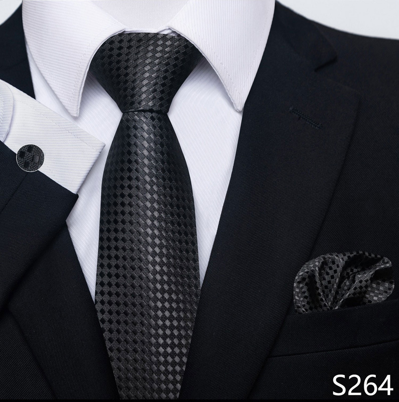 Men's Creative All-match Business Formal Wear Tie Scarf Cuff Buckle Set - Image 10
