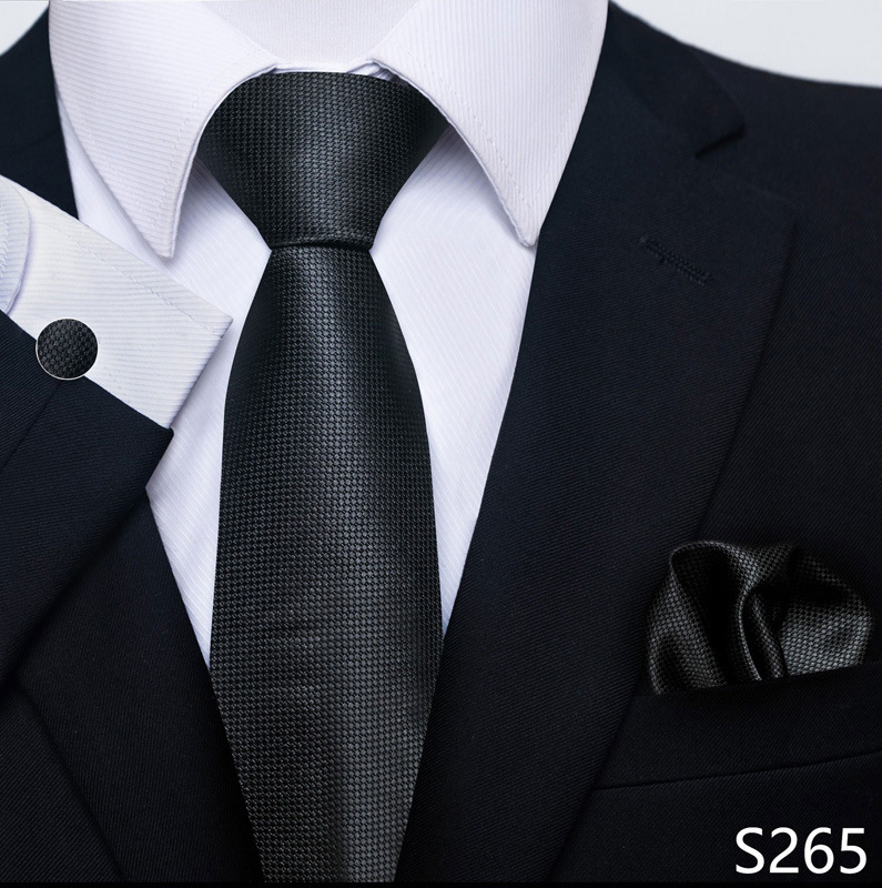 Men's Creative All-match Business Formal Wear Tie Scarf Cuff Buckle Set - Image 8