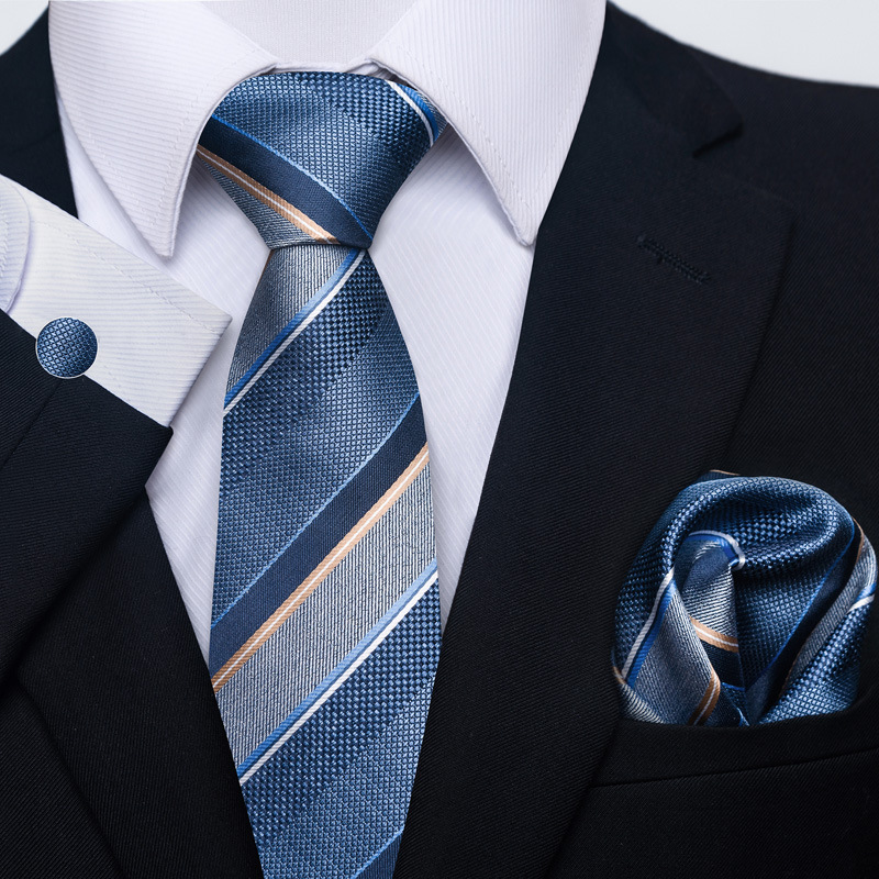 Men's Creative All-match Business Formal Wear Tie Scarf Cuff Buckle Set - Image 7