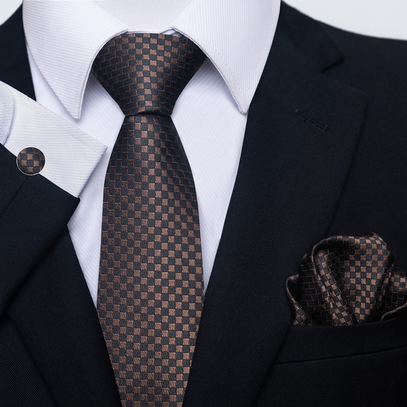 Men's Creative All-match Business Formal Wear Tie Scarf Cuff Buckle Set - Image 4