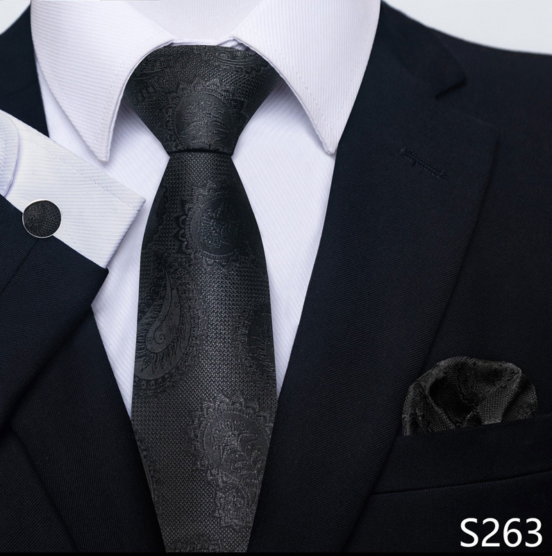 Men's Creative All-match Business Formal Wear Tie Scarf Cuff Buckle Set - Image 3