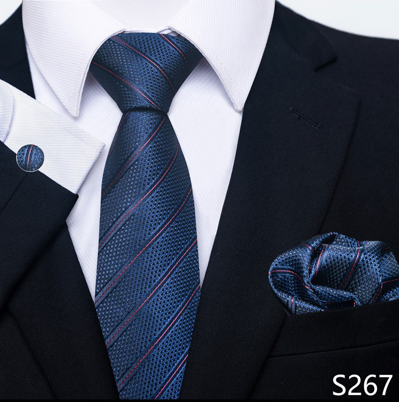 Men's Creative All-match Business Formal Wear Tie Scarf Cuff Buckle Set - Image 6