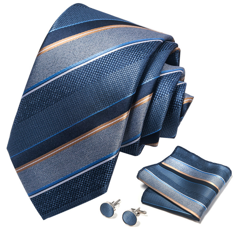 Men's Creative All-match Business Formal Wear Tie Scarf Cuff Buckle Set - Image 9