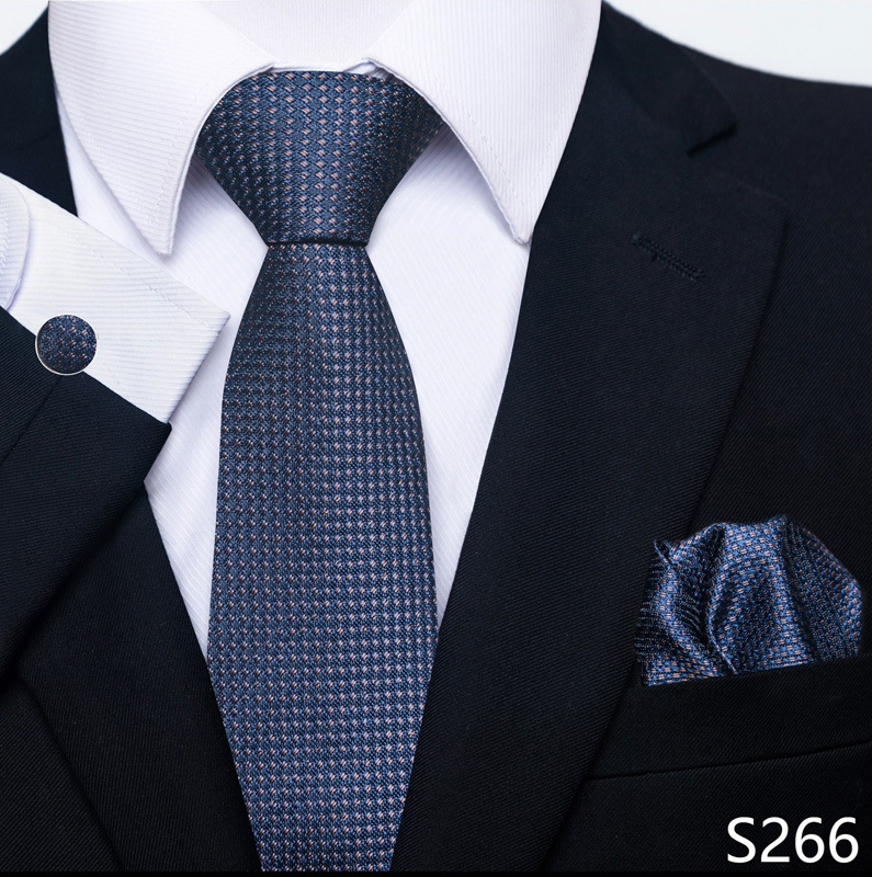 Men's Creative All-match Business Formal Wear Tie Scarf Cuff Buckle Set - Image 5